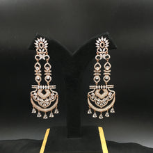 Rose Gold Zircon/AD Earring 17955-5137 - Dazzles Jewellery