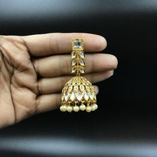 Antique Gold Finish Designer Bridal Kundan Choker Set 6494-1225 - Dazzles Jewellery