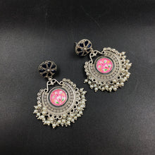 Chandbali Oxidized Earring 4685-59 - Dazzles Jewellery