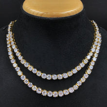 Gold Zircon/AD Necklace Set - Dazzles Jewellery