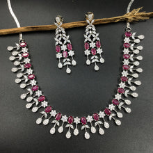 Round Neck Zircon/AD Necklace Set 5926-69 - Dazzles Jewellery