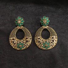 Green Mehandi Polish Chandbali - Dazzles Jewellery
