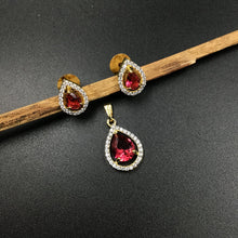 Light Zircon/AD Pendant Set 3446-68 - Dazzles Jewellery