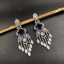 Silver Polish Zircon/AD Earring 6688-69 - Dazzles Jewellery