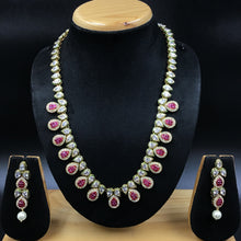 Round Neck Polki Necklace Set 4870-21 - Dazzles Jewellery