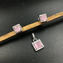 Light Zircon/AD Pendant Set 5592-69 - Dazzles Jewellery