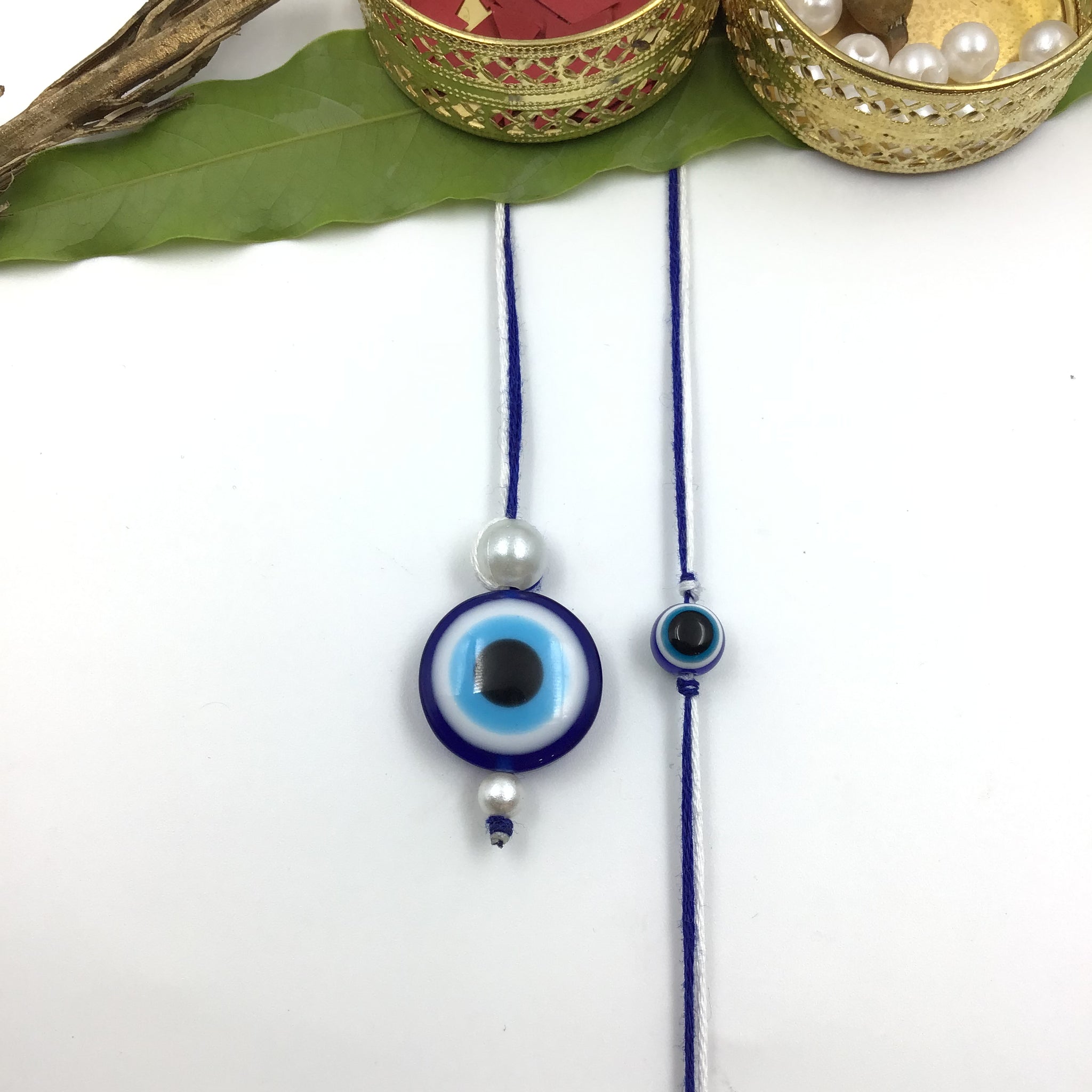 Evil Eye Rakhi Lumba Set 3143-10 - Dazzles Jewellery