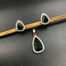 Light Zircon/AD Pendant Set 6681-28 - Dazzles Jewellery