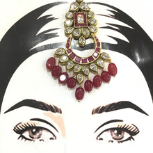 Kundan Polki Maang Tikka 4970-21 - Dazzles Jewellery