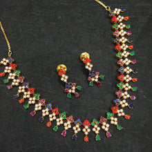 Round Neck Jadau Necklace Set 5988-65 - Dazzles Jewellery