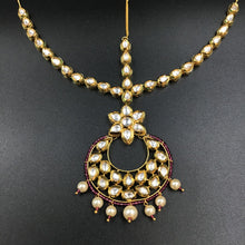 Ruby Color Bridal Kundan Mathapatti 15494 - Dazzles Jewellery