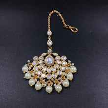 Kundan White Maang Tikka 18845-6027 - Dazzles Jewellery