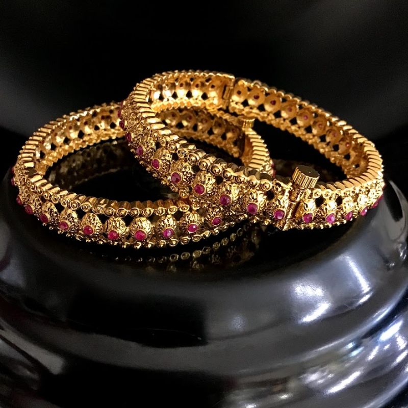 Ruby Bangles/Kada 1692-5757 - Dazzles Jewellery