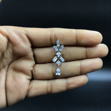 Light Earring Silver Polish Zircon/AD Earring 6257-100 - Dazzles Jewellery