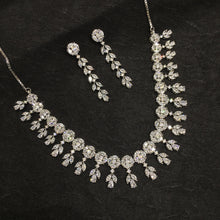 Round Neck Zircon/AD Necklace Set 6124-08 - Dazzles Jewellery