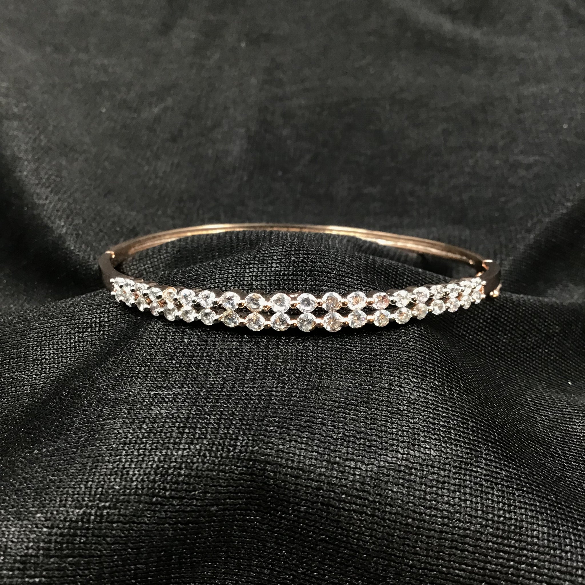 Openable Zircon/AD Bracelet 3241-11 - Dazzles Jewellery