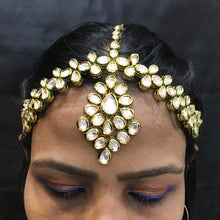 White Kundan Bridal Mathapatti 15491 - Dazzles Jewellery