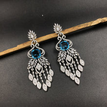 Silver Polish Zircon/AD Earring 6688-69 - Dazzles Jewellery