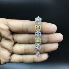 Gold Polish Light Zircon/AD Necklace Set 7608-1185 - Dazzles Jewellery