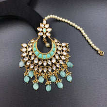 Mint Green Kundan Earring 12173-8461 - Dazzles Jewellery