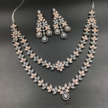 Round Neck Zircon/AD Necklace Set 6659-28 - Dazzles Jewellery