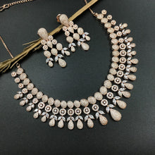 Round Neck Zircon/AD Necklace 3278-08 - Dazzles Jewellery