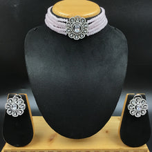 Zircon/AD Choker  Set 7181-33 - Dazzles Jewellery