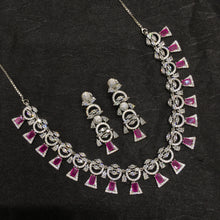 Round Neck Zircon/AD Necklace Set 6202-08 - Dazzles Jewellery