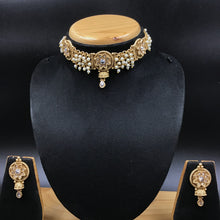 Choker Polki Necklace Set 4882-21 - Dazzles Jewellery