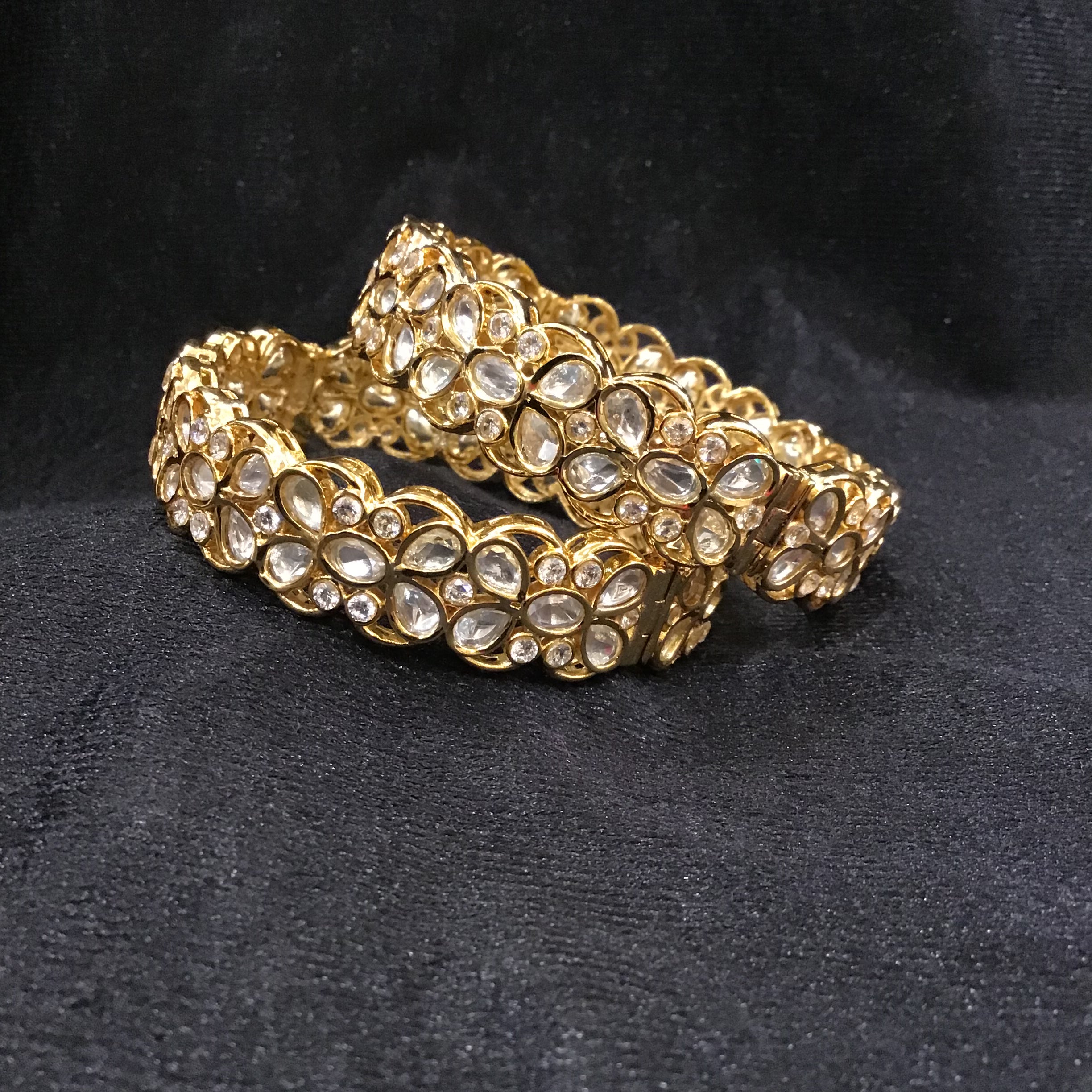 Kundan bangles and kada online on sale