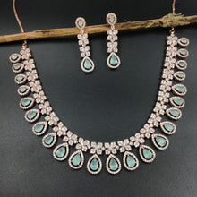 Round Neck Zircon/AD Necklace Set 6036-08 - Dazzles Jewellery