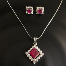 Zircon/AD Pendant Set 1167-69 - Dazzles Jewellery