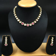 Round Neck Kundan Necklace Set 3531 - Dazzles Jewellery