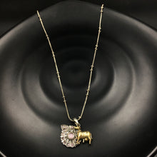 Light Oxidized Pendant Set Cow 4681-59 - Dazzles Jewellery