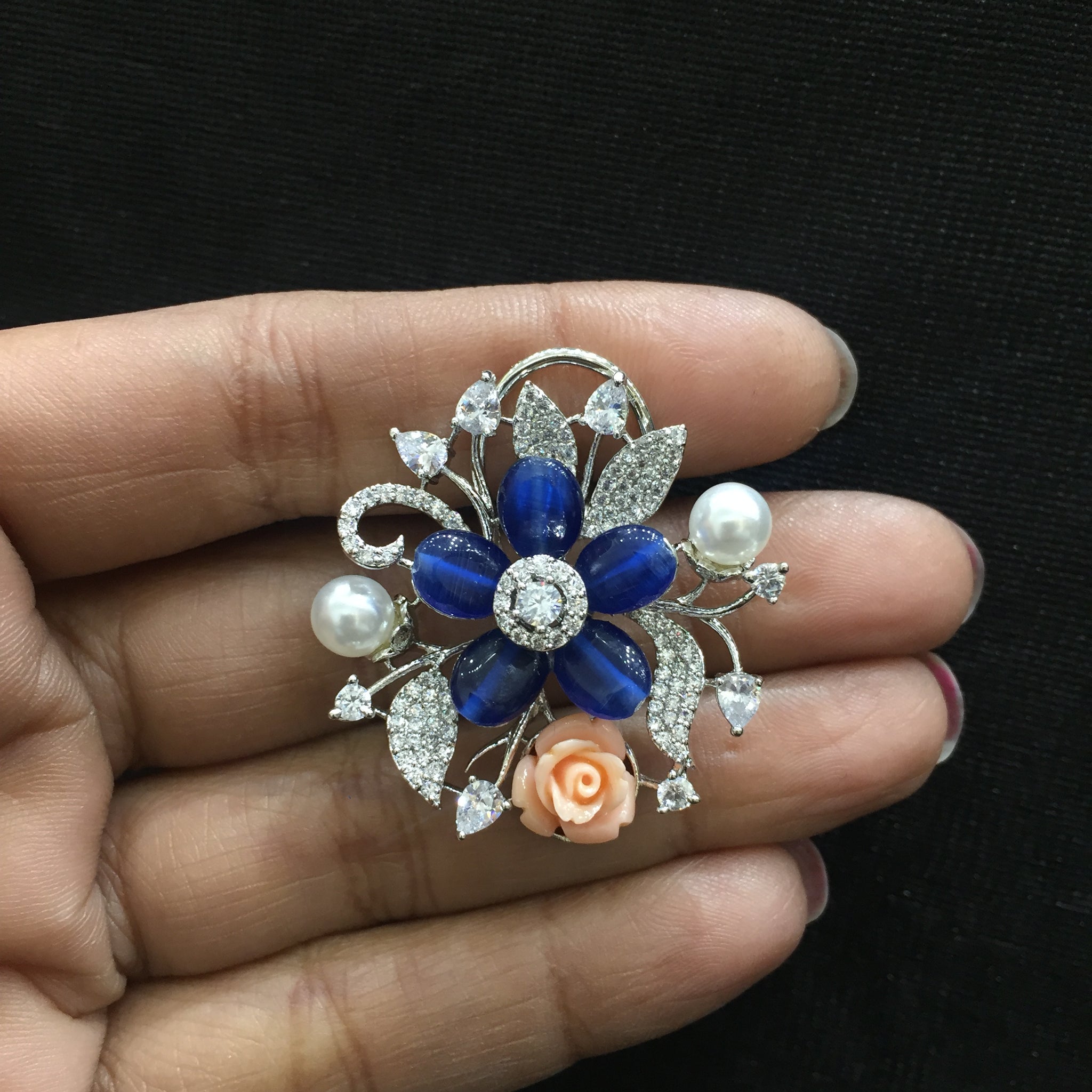 Blue Zircon/AD Earring - Dazzles Jewellery