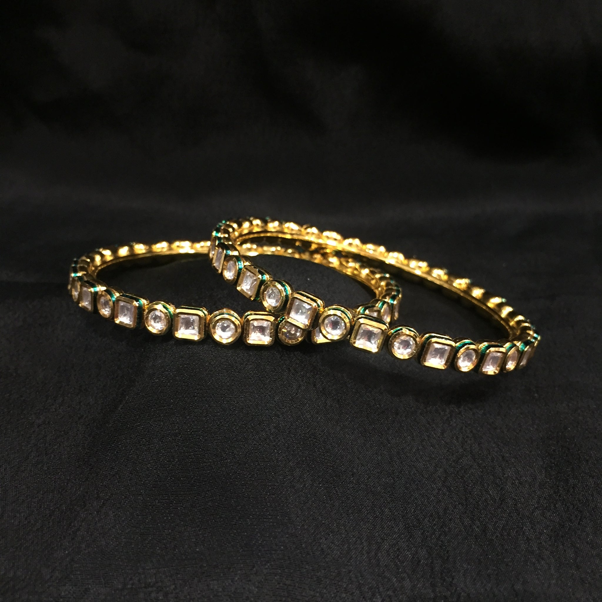 Kundan Bangles/Kada 4070-28 - Dazzles Jewellery