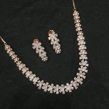 Round Neck Zircon/AD Necklace Set 6029-08 - Dazzles Jewellery