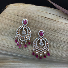 Ruby Color Zircon/AD Chandbali 18437 - Dazzles Jewellery