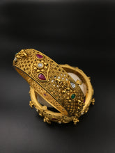 Ruby Green Bangles/Kada 15871 - Dazzles Jewellery