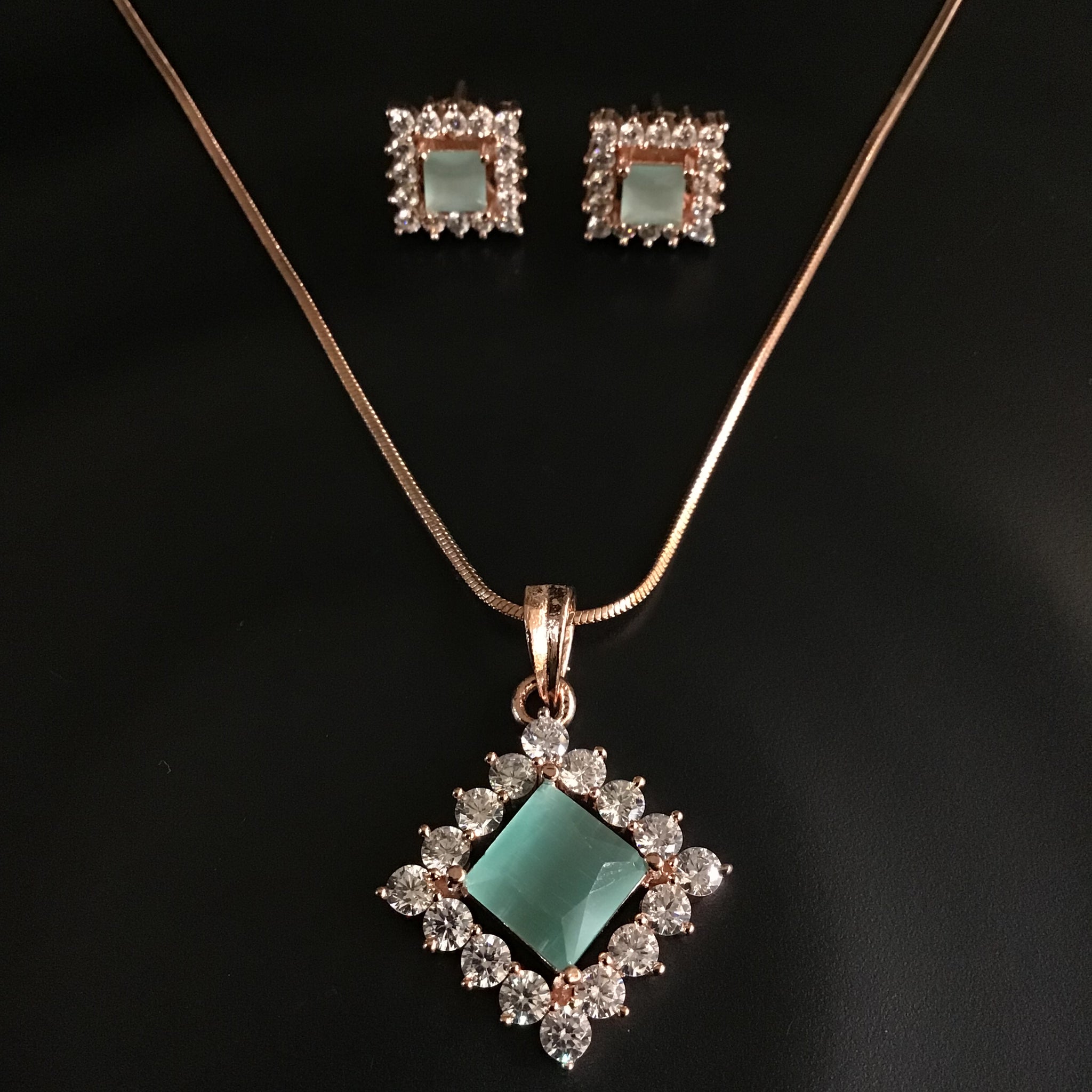 Zircon/AD Pendant Set - Dazzles Jewellery