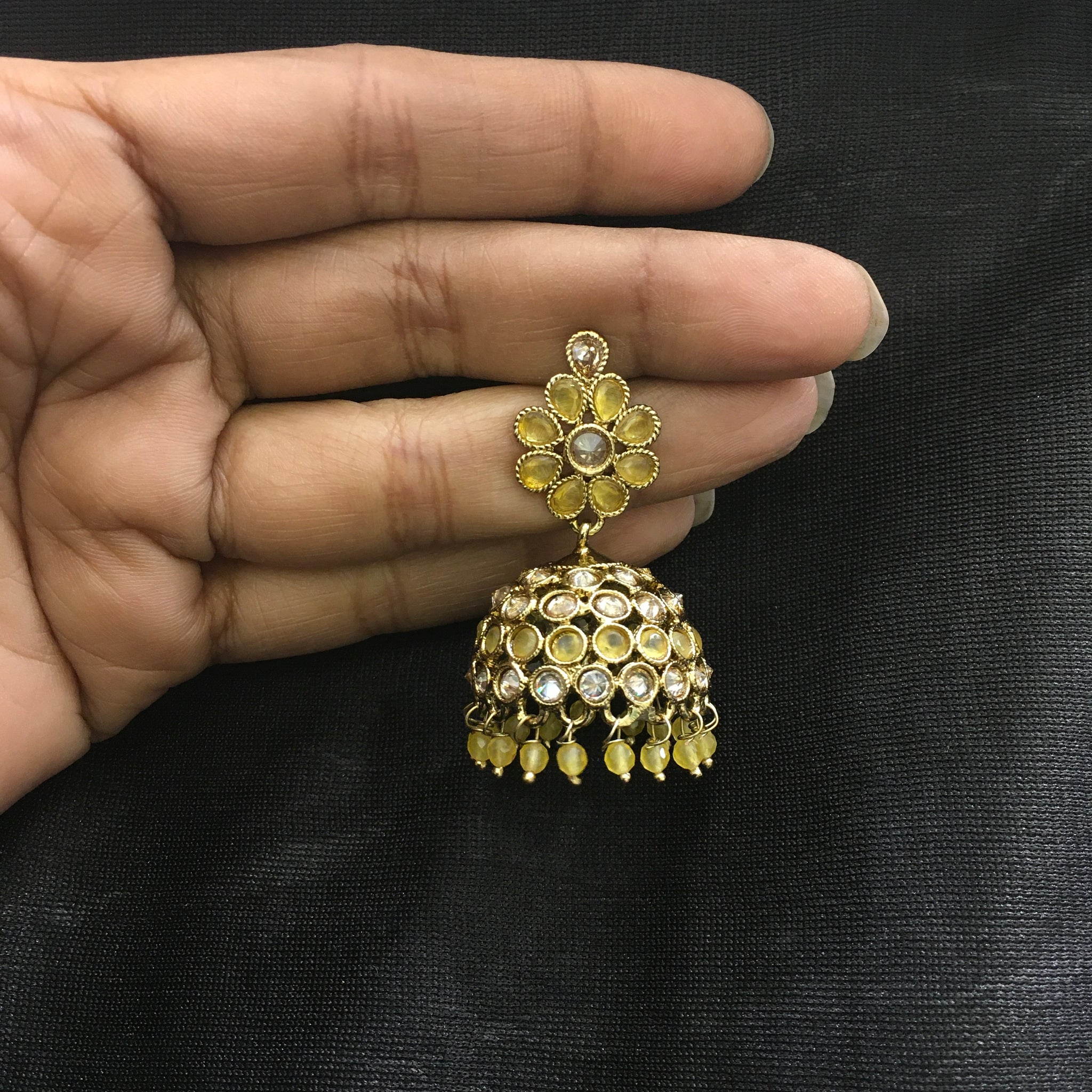 Jhumki Antique Earring 4759-33 - Dazzles Jewellery