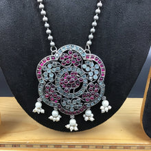 Medium Oxidized Pendant Set 4353-81 - Dazzles Jewellery