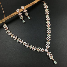 Round Neck Zircon/AD Necklace Set 3155-11 - Dazzles Jewellery