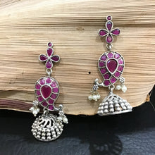 Oxidized Earring 1216-69 - Dazzles Jewellery