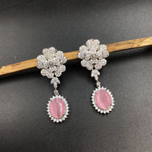 Silver Zircon/AD Earring 5483-69 - Dazzles Jewellery