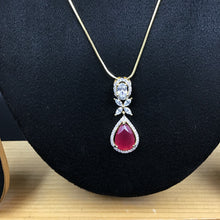 Light Zircon/AD Pendant Set 3451-68 - Dazzles Jewellery