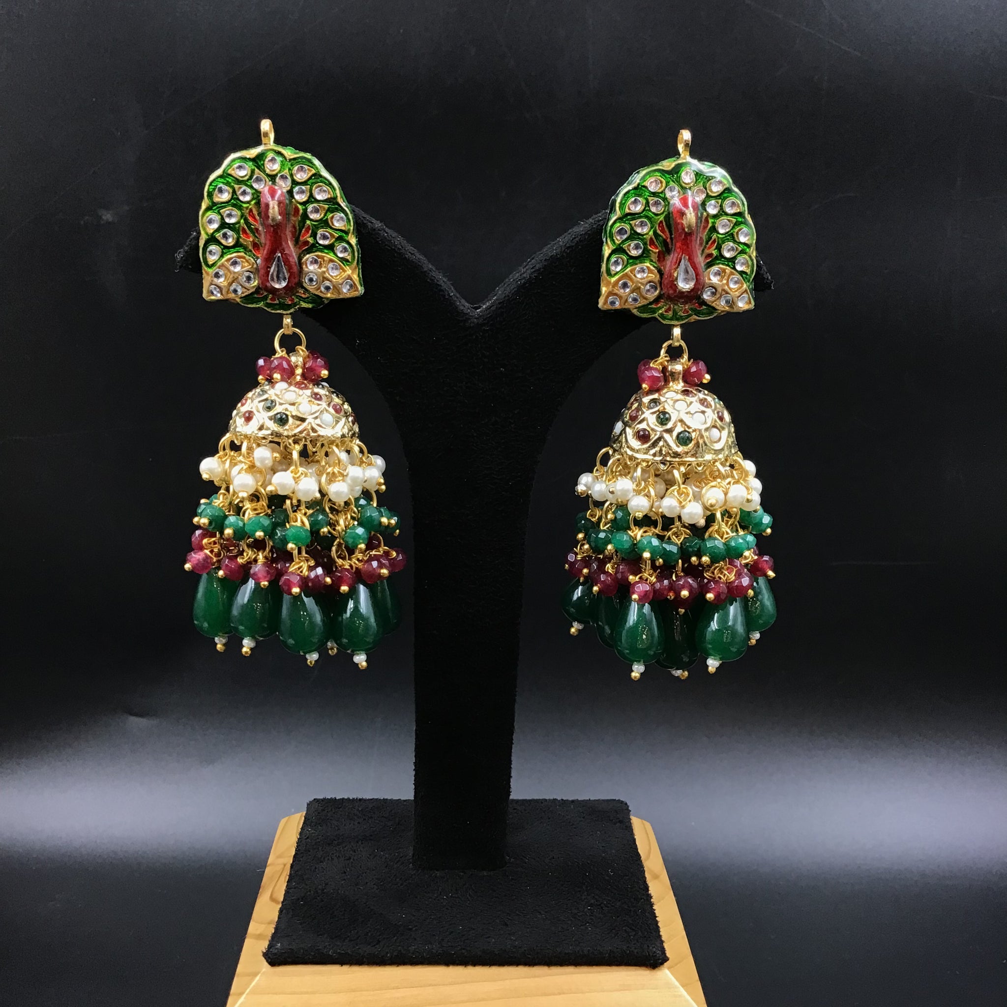 Jhumki Jadau Earring 4735-42 - Dazzles Jewellery