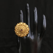 Antique Gold Finish Ring 4007-28 - Dazzles Jewellery