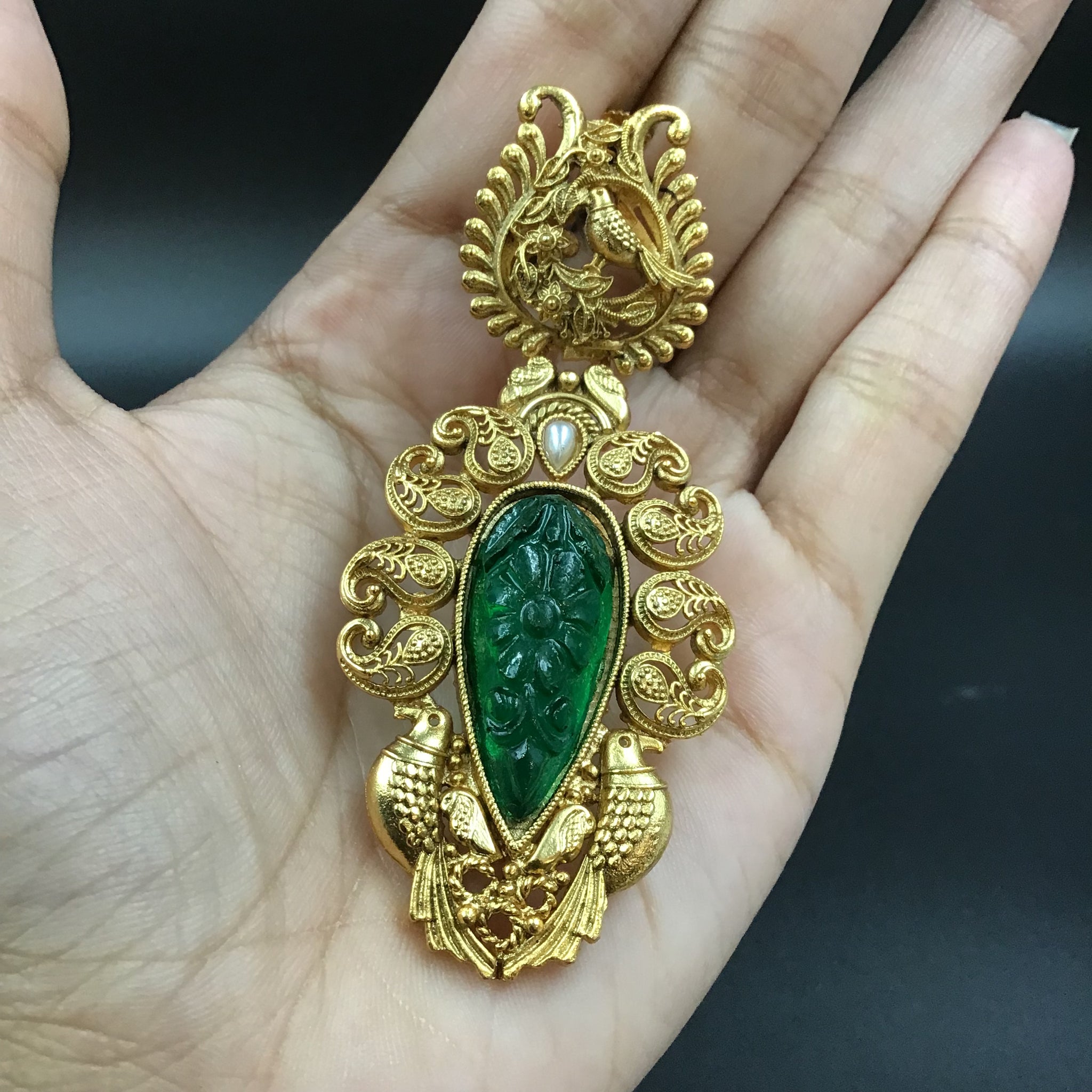 Danglers Gold Look Earring 4481-82 - Dazzles Jewellery