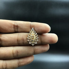 Light Zircon/AD Pendant Set 6182-08 - Dazzles Jewellery